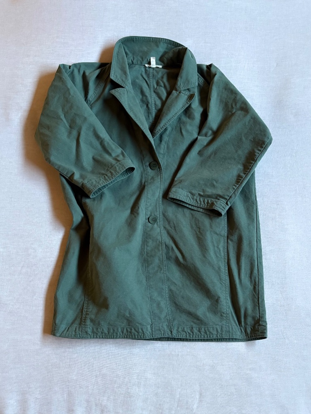 Eileen Fisher Organic Cotton Hemp Stand Collar Jacket